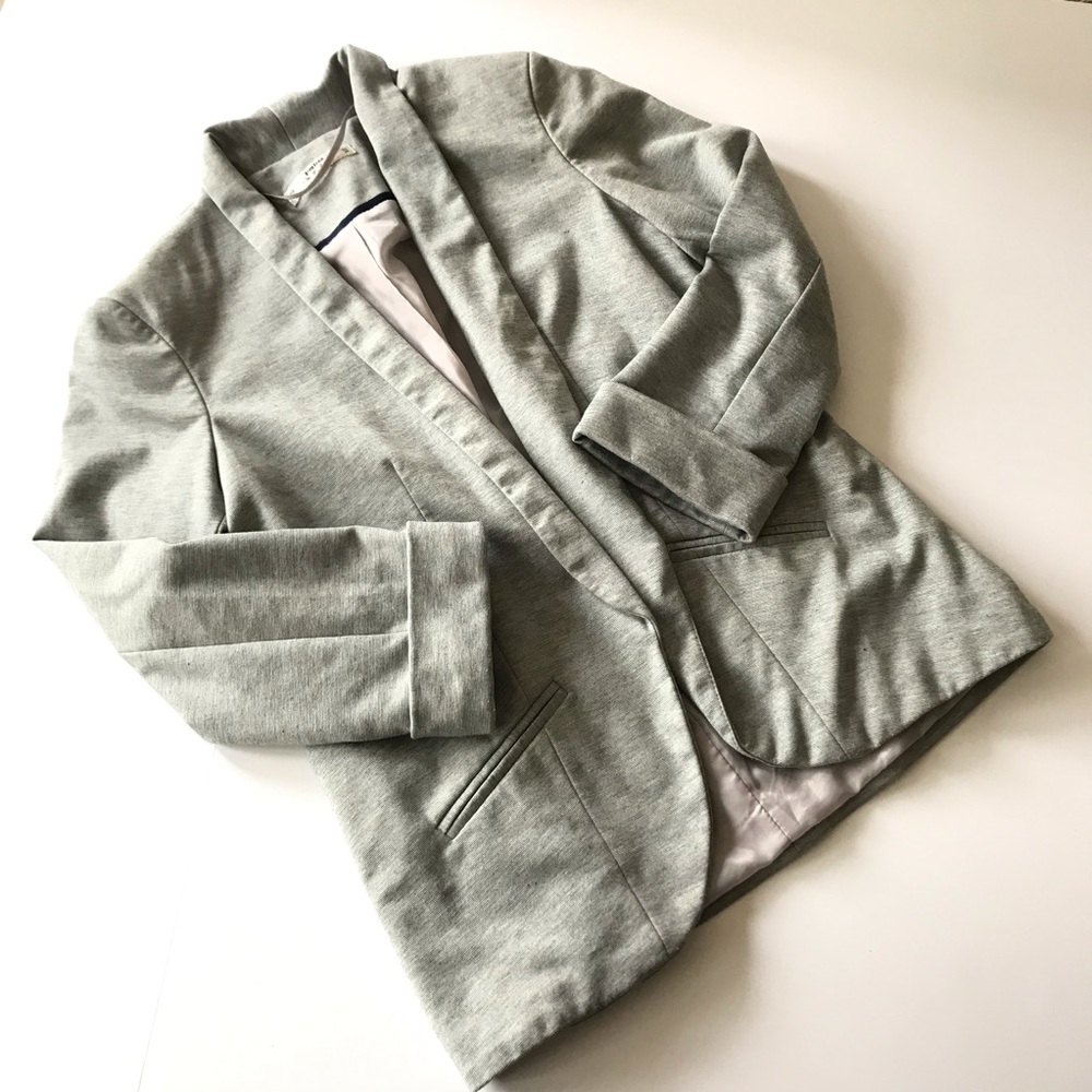 Miss Selfridge Gray Long Sleeve Blazer Size 6P